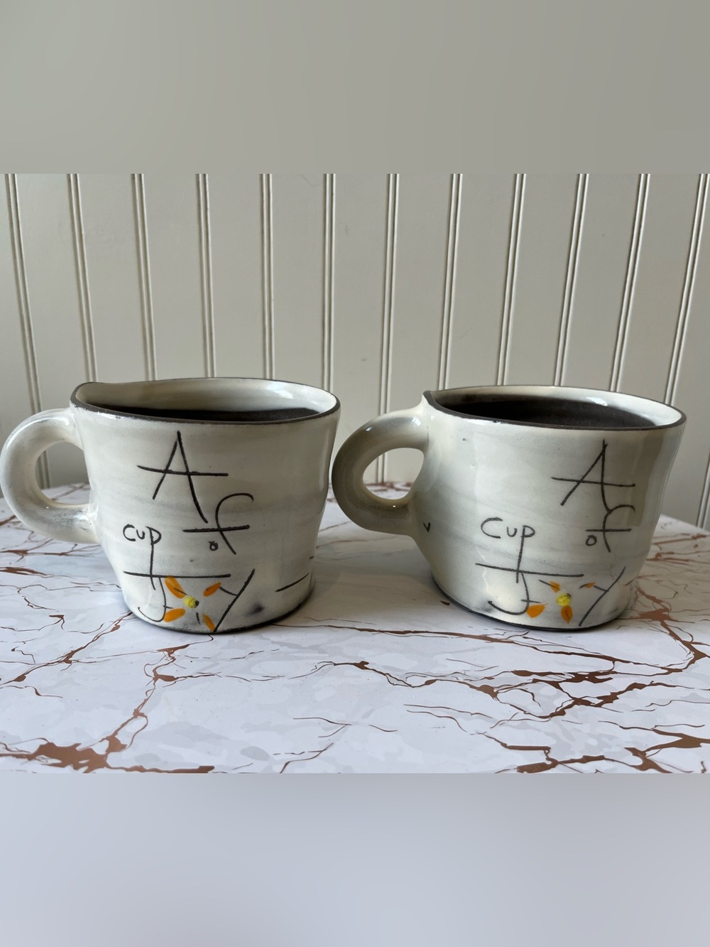 Z POTS POTTERY VERMONT - A CUP OF JOY - COFFEE MUGS | SET OF 2 | NEW W/O TAGS